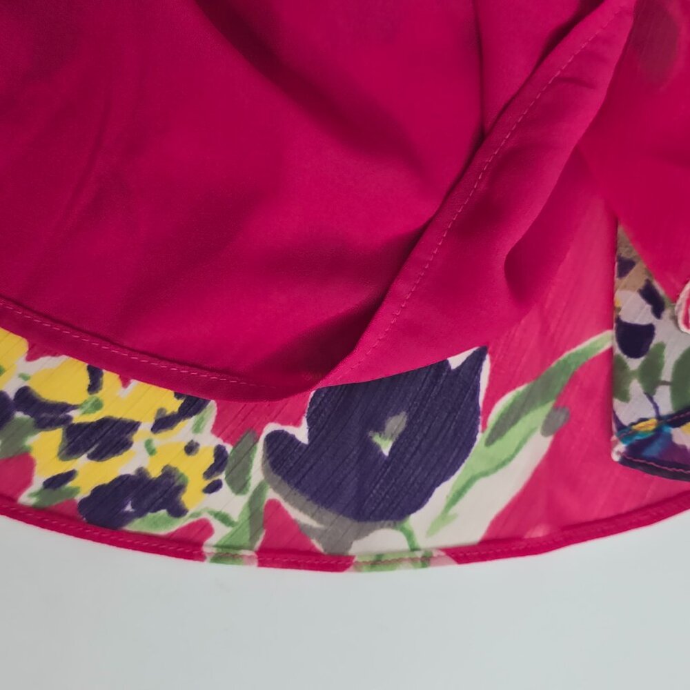 Lauren Ralph Lauren LRL‎ 8 Floral Pink Tiered Drop Waist Sleeveless Shift Dress - Picture 9 of 9